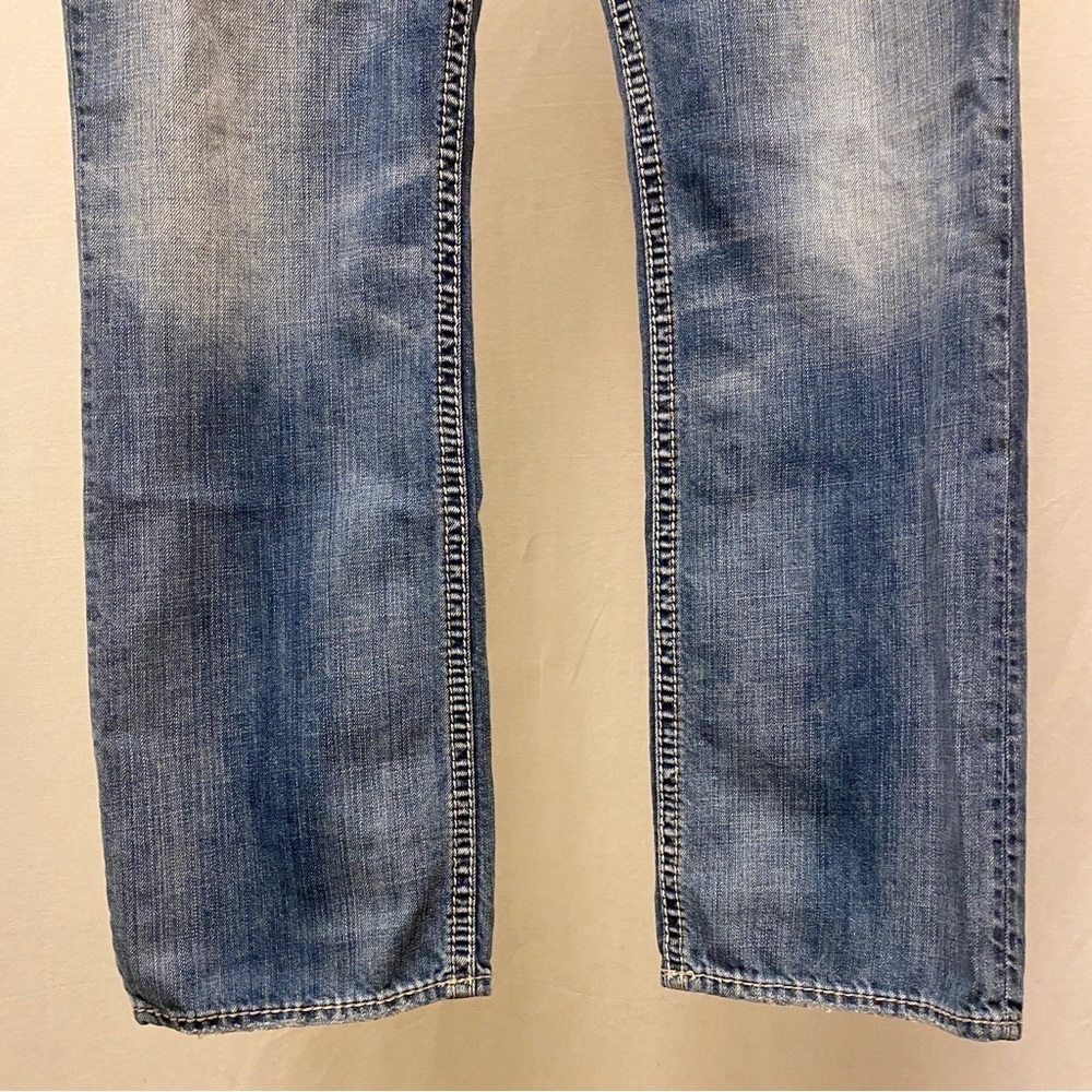 Silver Jeans 34x32 Nash Straight Leg 30” Inseam Mens Cotton Jeans Flap Pockets - Picture 6 of 14